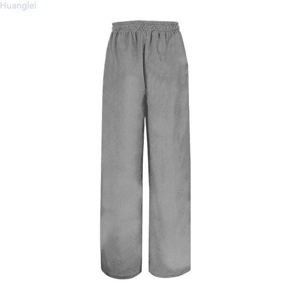 Huanglei Kids Casual Corduroy Pants Elastic Waist Drawstring Baggy Sweatpants Loose Fit Wide Leg Palzzo Trousers With Pockets Boys Joggers Cargo Pants 11-12 Years