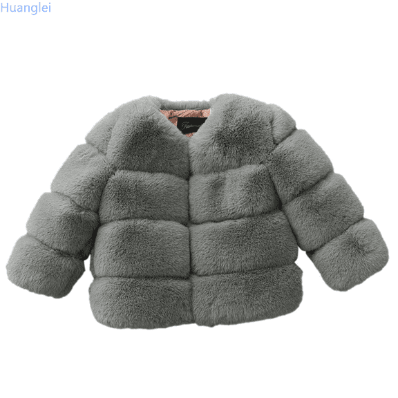 Huanglei Kids Girls Coat Winter Windproof Thicken Coat Jacket Toddler Warm Outerwear Jacket Girl's Leather Jackets 12-18 Months