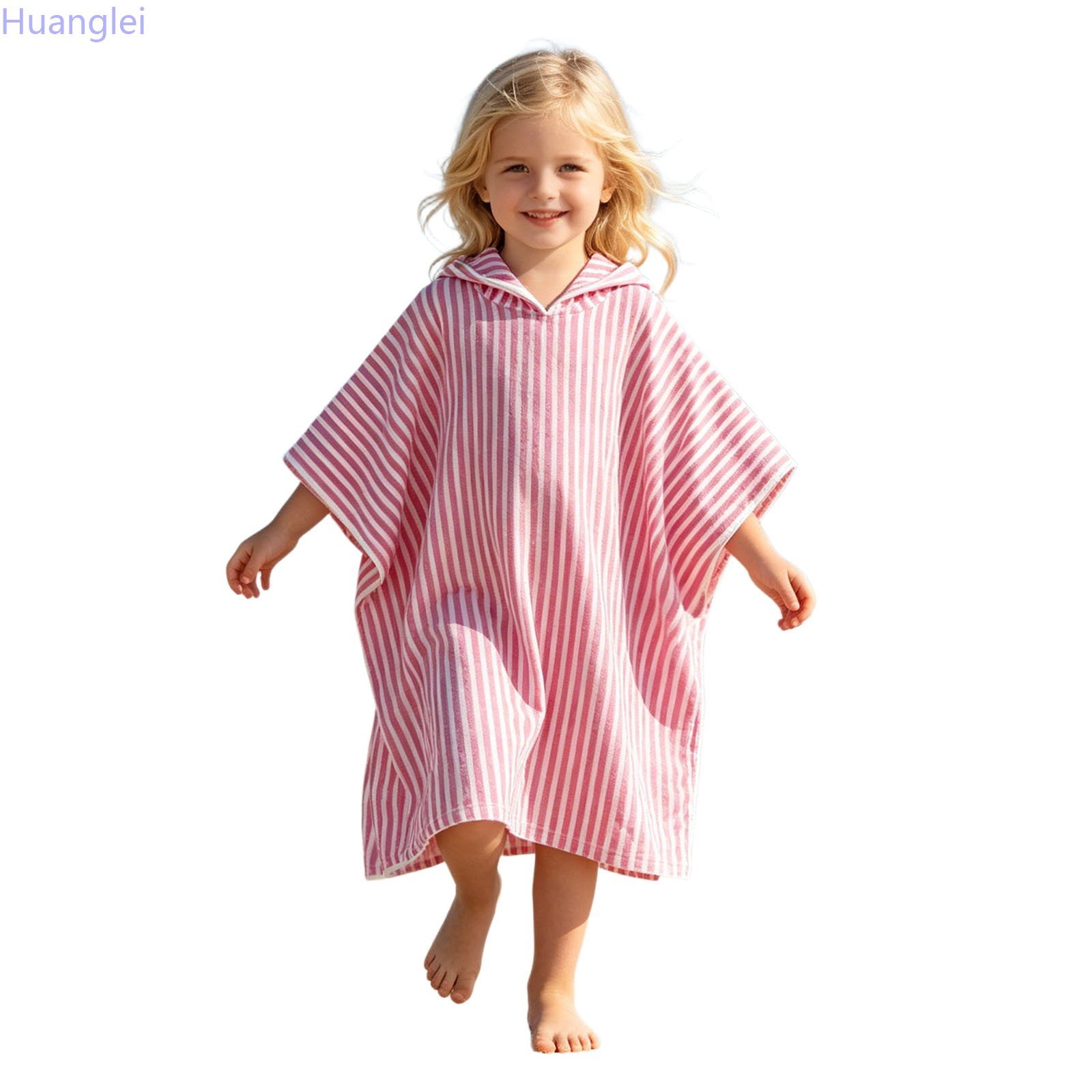 Swim Robe Huanglei Kids Hooded Striped Beach Cover Up Poncho Swim Bath Towel Robe ...