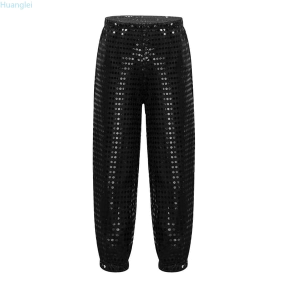 Huanglei Kids Sequins Loose Jazz Hop Street Dance Pants Haren Trousers Dancewear For Boys Girls Girls Trousers