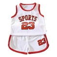 thumbnail image 1 of Huanglei Kids Summer Basketball Set For Boys And Girls Mesh Vest And Shorts Sportswear Lightweight Outfit For Toddlers, 1 of 3