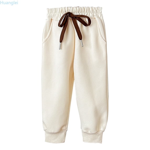 Huanglei Kids Sweatpants Boys And Girls Soft Casual Straight Leg Athletic Pants With Drawstring And Pockets Kids Dress Pants