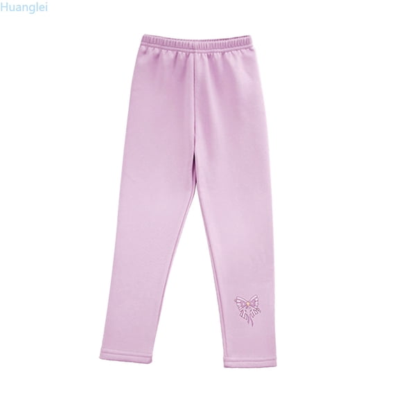 Huanglei Leggings Girls Lined Winter Leggings With Children High Waist Thermal Underwear Thick Leggings Warm Long Trousers For Everyday Use