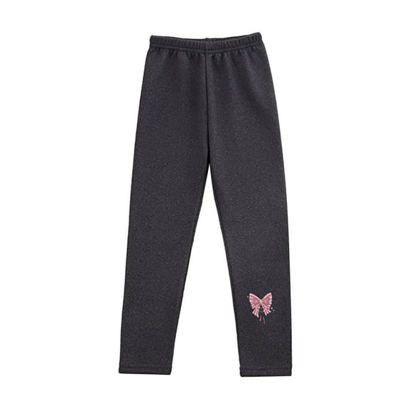 Huanglei Leggings Girls Lined Winter Leggings With Children High Waist Thermal Underwear Thick Leggings Warm Long Trousers For Everyday Use