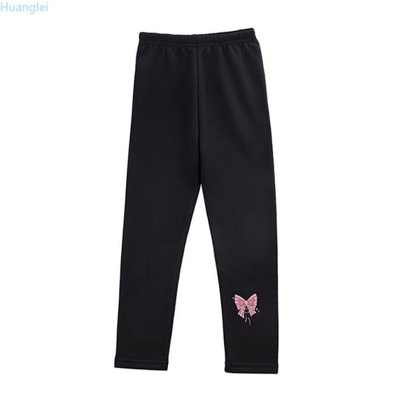 Huanglei Leggings Girls Lined Winter Leggings With Children High Waist Thermal Underwear Thick Leggings Warm Long Trousers For Everyday Use