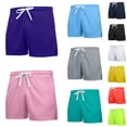 thumbnail image 1 of Huanglei Men's Casual Shorts ,Athletic Shorts For Basketball Training Gym Workouts Loose Fit Casual Running 3 4 Inch Inseam Comfort (Red ,Large), 1 of 6