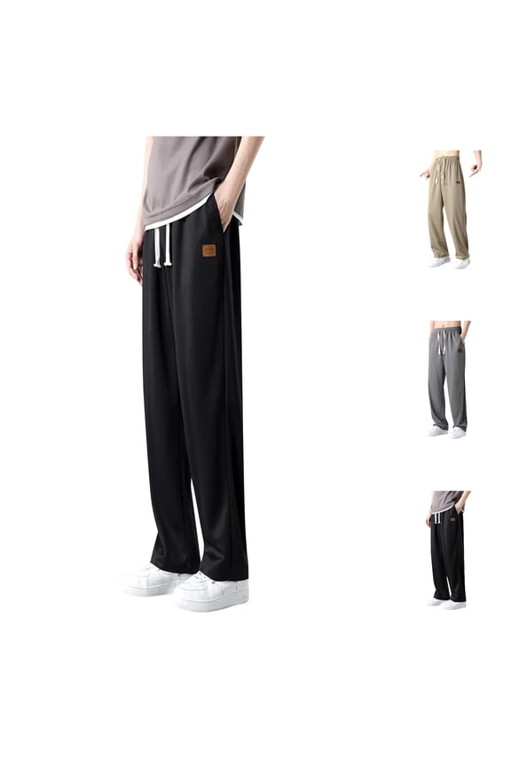 Mens Drawstring Waist Pants ,Stretch Pants Light And Thin Glidepants Unisex Pull On Beva Wear Glide (Gray ,Large)