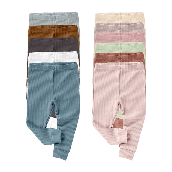 Huanglei Organic Boys Pants Soft Baby Leggings Solid Color Casual Trousers For Autumn Toddler Breathable Stretchy Daily Wear ï¼Boys Leggings /Size 6-12 Months(Beige)