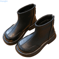 thumbnail image 1 of Huanglei Stylish Girls Ankle Boots Soft Sole Leather Casual Booties For Toddler And Comfortable Everyday Footwear Riding Winter Boots 3.5-4 Years, 1 of 8