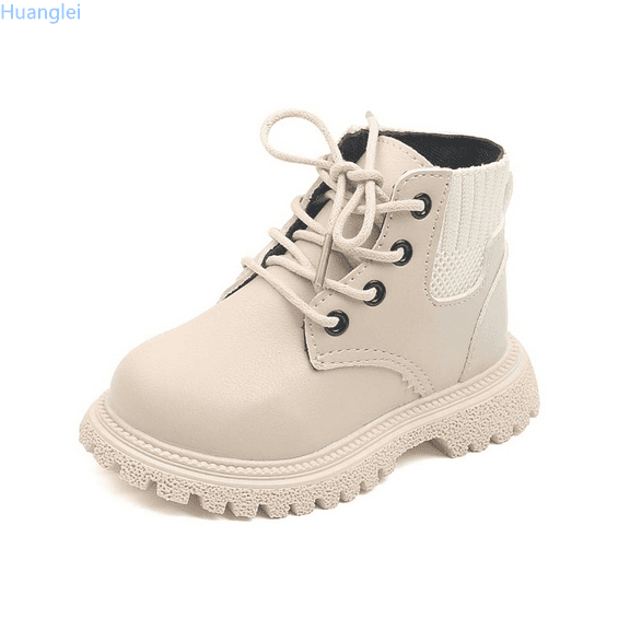 Huanglei Stylish Girls Short Boots For Fall And Winter For Kids With Soft Soles For Outdoor Activities And Everyday Wear Girls Ankle Boots 3-3.5 Years