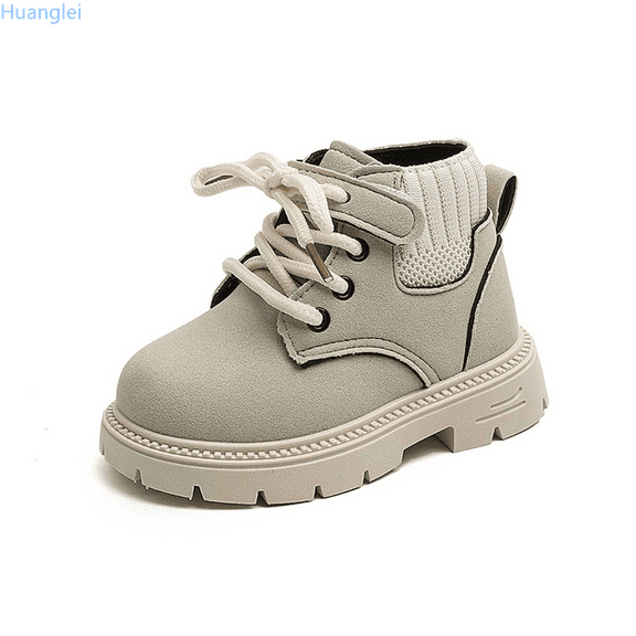 Huanglei Stylish Girls Short Boots For Fall And Winter For Kids With Soft Soles For Outdoor Activities And Everyday Wear Girls Ankle Boots 4.5-5 Years