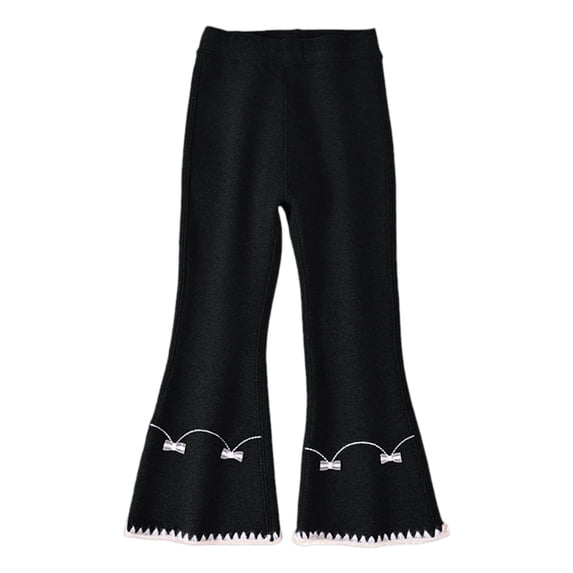Huanglei Thermal Leggings For Girls Flared Trousers Stretch Flared Winter Warm Trousers For Children And Toddlers Girls Cargo Jogger Pants