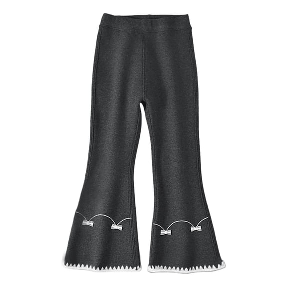 Huanglei Thermal Leggings For Girls Flared Trousers Stretch Flared Winter Warm Trousers For Children And Toddlers