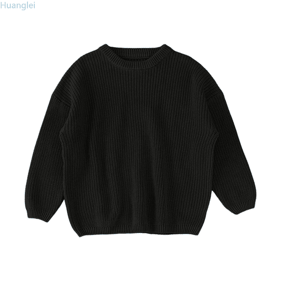 Huanglei Toddler Baby Girl Boy Knit Sweater Round Neck Long Sleeve Pullover Sweatshirt Fall Winter Clothes Girl's Winter Sweater
