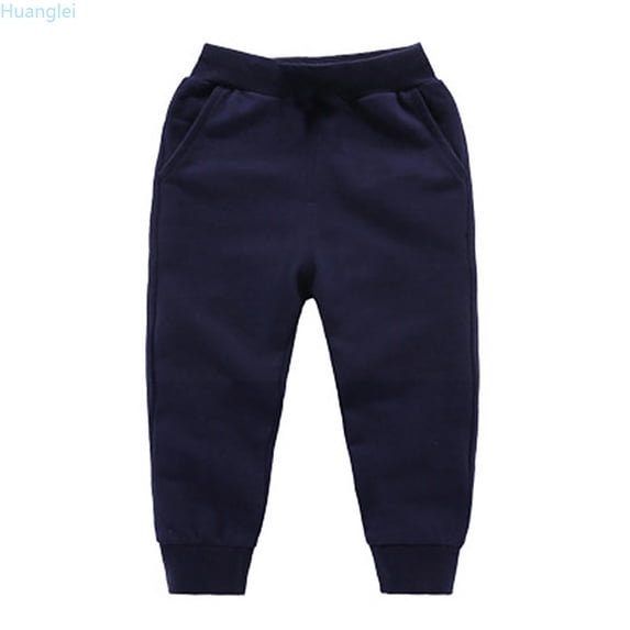 Huanglei Toddler Kids Baby Boys Girls Winter Warm Bow Loose Solid Pants Trousers Casual Athletic Clothes