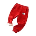 thumbnail image 1 of Huanglei Toddler Kids Baby Girls Boys Pants Athletic Active Jogger Pants Sweatpants Lined Thick Winter Warm Long Bottoms Trousers, 1 of 3