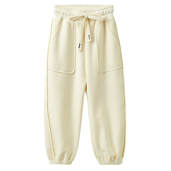 Huanglei Toddler Kids Baby Girls Boys Pants Athletic Active Jogger Pants Sweatpants Thick Winter Warm Long Bottoms Trousers