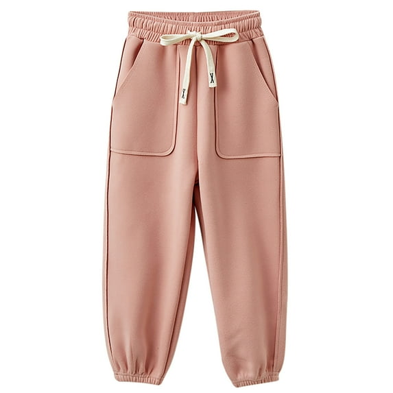 Huanglei Toddler Kids Baby Girls Boys Pants Athletic Active Jogger Pants Sweatpants Thick Winter Warm Long Bottoms Trousers