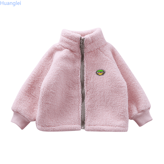 Huanglei Toddler Kids Baby Girls Boys Solid Coat Jacket Outerwear Zipper Warm Winter Outwear Kids Leather Jacke 5-6 Years