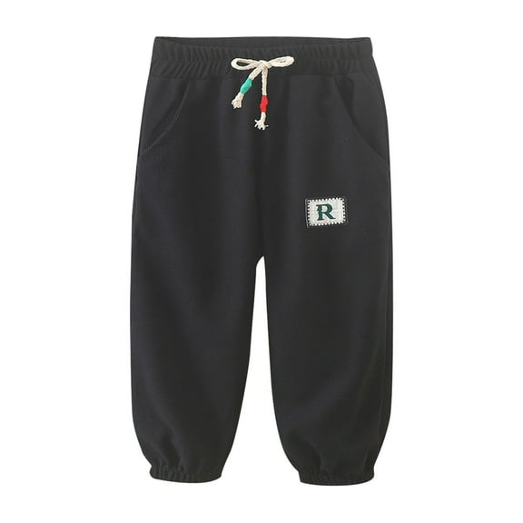 Huanglei Toddler Kids Baby Girls Boys Solid Knitted Pants Athletic Active Jogger Pants Long Bottoms Trousers