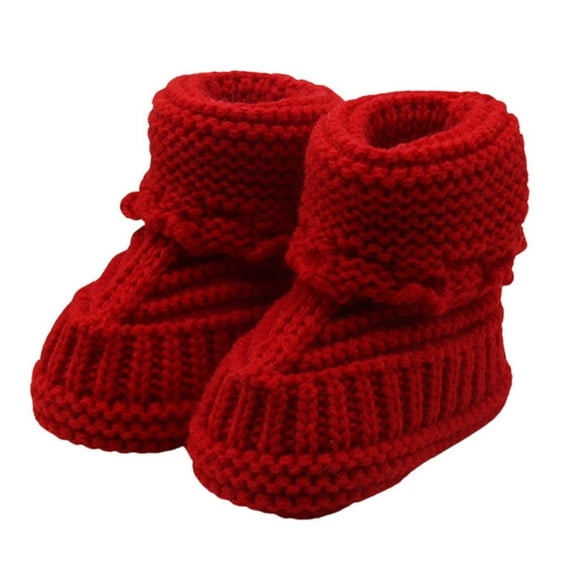 Huanglei Toddler Newborn Baby Knitting Lace Crochet Shoes Buckle Shoes