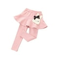 thumbnail image 1 of Huanglei Toddler Trendy Girls' Leggings Skirt Ruffle Skirt Pants Kids, 1 of 5