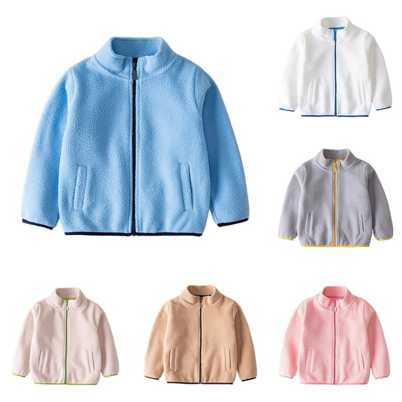 Kids Racing Jacket Huanglei Unisex Fleece Jacket , Girls Fleece Jacket With For Warmth And ...
