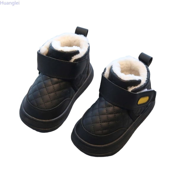 Huanglei Winter Girls Boots Water Thermal Insulated Short Ankle Booties For Toddler Kids Outdoor Play