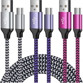 Huangting Charging Cable 3Pack Type C Fast Charge Android Charger Phone Power Cord Compatible with Samsung Galaxy A13 5G/A03s/S21 FE/A53 5G/S22/A32/A02s/A42/A52/Z Fold3