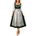 thumbnail image 1 of Huangx Women Oktoberfest Dress - Halloween Dirndl Dress with Embroidery, German Dress for Oktoberfest Party Carnival and Dress Up Dark Green XXXXXL, 1 of 4