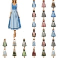 thumbnail image 1 of Huangx Women Oktoberfest Dress - Halloween Dirndl Dress with Embroidery, German Beer Dress for Oktoberfest Party Carnival and Dress Up Blue L, 1 of 4
