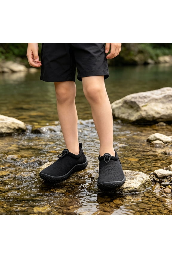 Adventure Kids Water Shoes With Quick Lace System For Outdoor Beach Pool And River Activities – Lightweight Boys Sneaker Style Sandals For Wet Environments Size 1 Boys Tennis Shoes