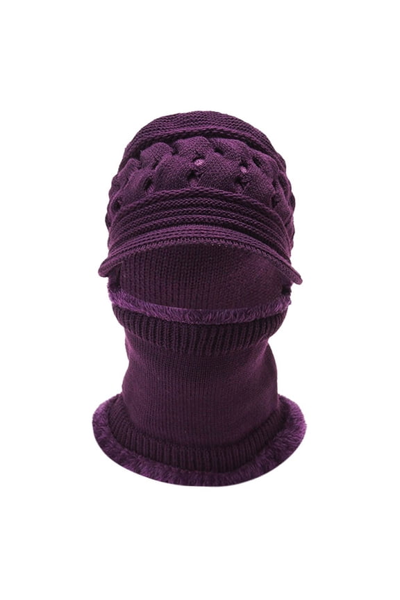 Autumn And Winter Outdoor Warmth Covering Face Riding Neck Integrated Pullover Hat Knitted Hat D Y Trapper Hat