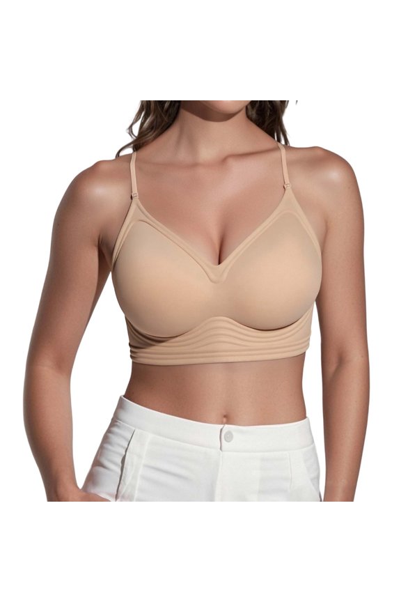 Back And Seamless Jelly Outer Expansion Underwear Women Can't Wear Through Straps Gather Thin Shoulder Straps Bra Cover Work Out Bras