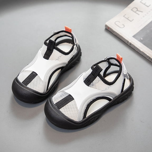 Huangxinggg Boys Sandals Breathable Sports Shoes For Toddler Kids Lightweight Comfortable Outdoor Play Beach Walking Easy Fit Machine Washable Soft Flexible Toddler Sandals Size 11