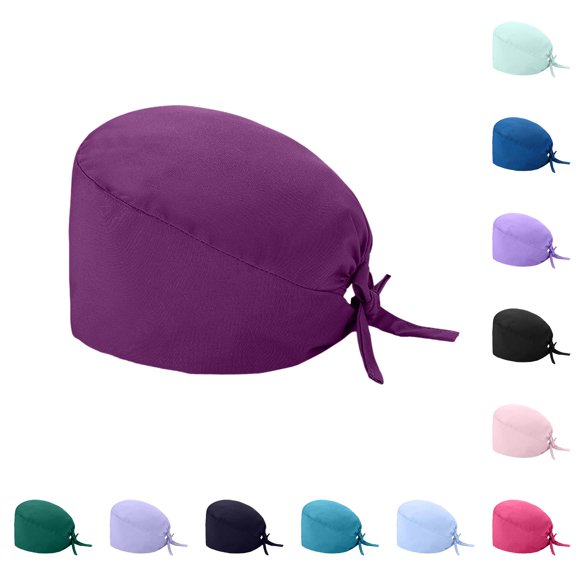Huangxinggg Fashion Solid Scrub Cap Work Hat With Sweatband For Womens And Mens Hat Organizer for Baseball Caps Door
