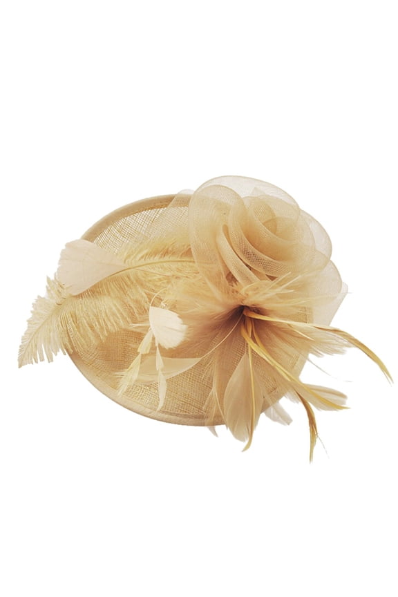Fashion Women Fascinator Mesh Hat Ribbons And Wedding Party Hat Plain Trucker Cap