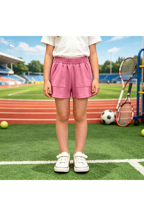 Girls Summer Shorts Bottoms For Kids Casual Playwear Soft Elastic Waist Lightweight Breathable Daily Comfort Monkey Shorts Girls