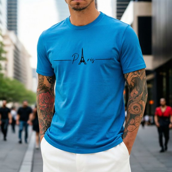 Huangxinggg Graphic T Shirt Letter Print Starry Sky Short Sleeve Tee Casual Summer Top Comfortable Blend Fashion Streetwear Big T Shirt