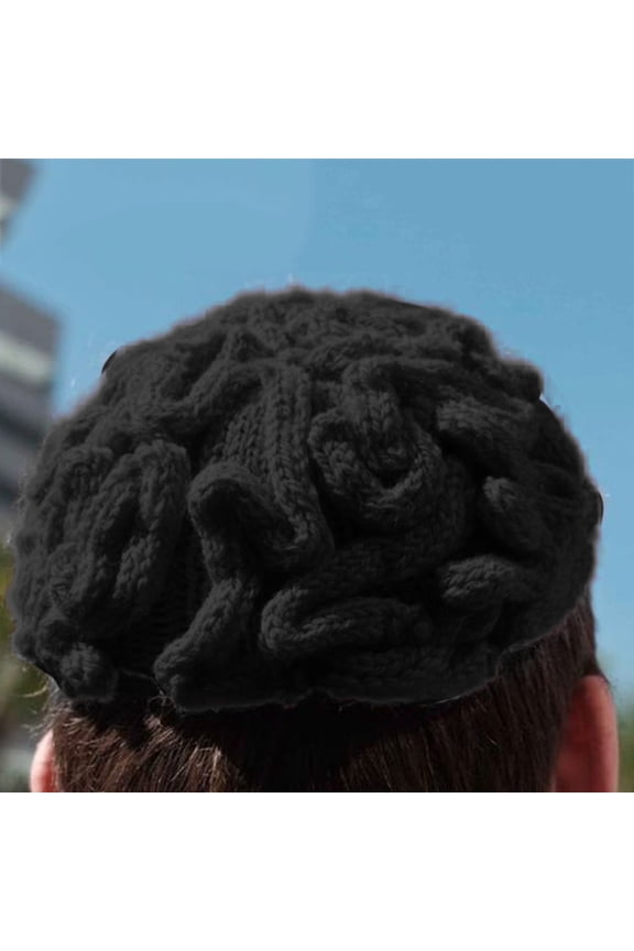 Hand Knitted Personality Brain Hat Kids Adults Cool Cerebrum Cap Mens Apparel