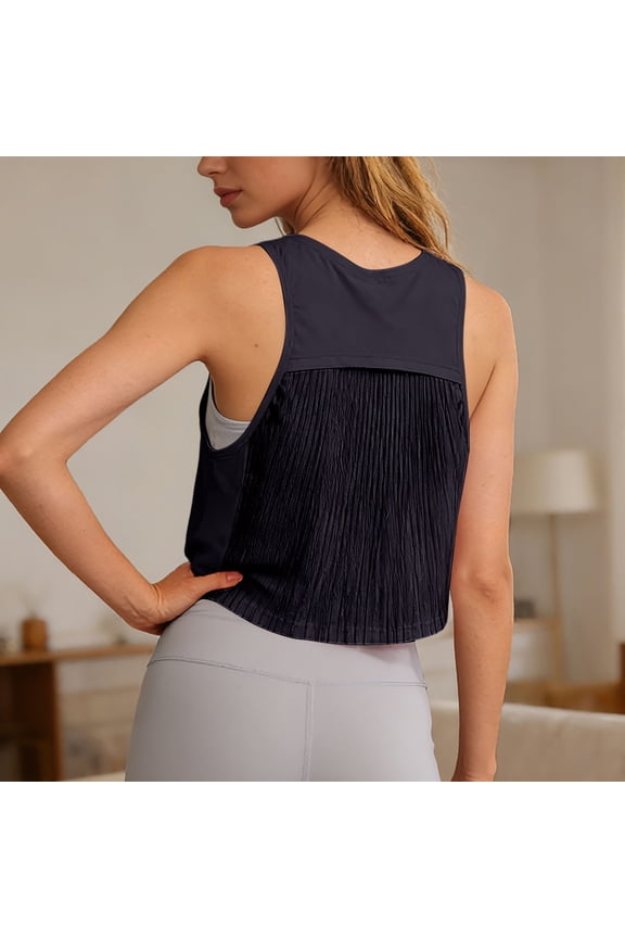 Lightweight Loose Fit Yoga Cover Up Sleeveless Tank Top For Workout And Casual Wear Backless Tops for Women