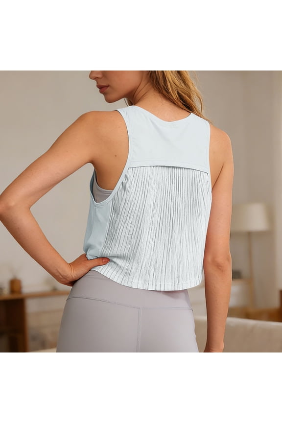 Lightweight Loose Fit Yoga Cover Up Sleeveless Tank Top For Workout And Casual Wear Backless Tops for Women