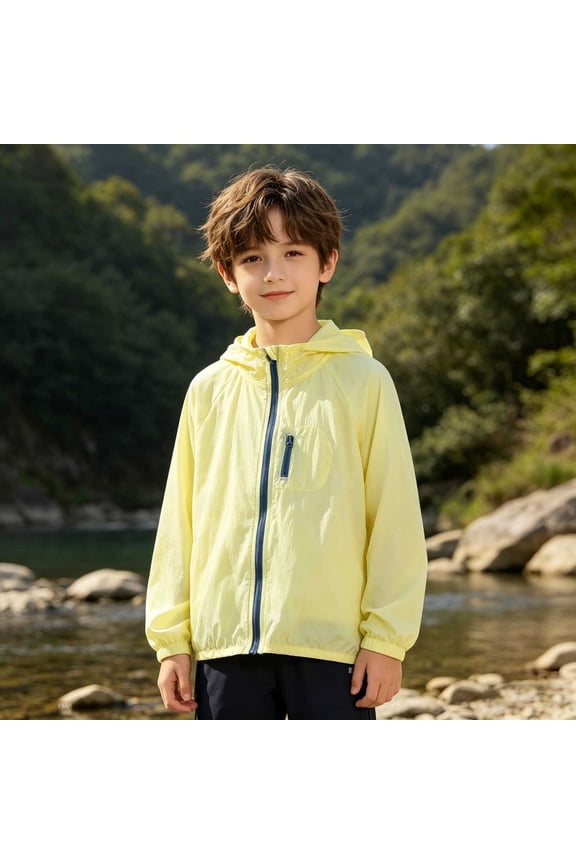 Lightweight Outdoor Softshell Jacket For Kids Breathable /Summer Windbreaker Coat For Girls And Boys Easy All Season Outerwear Children Coats Winter