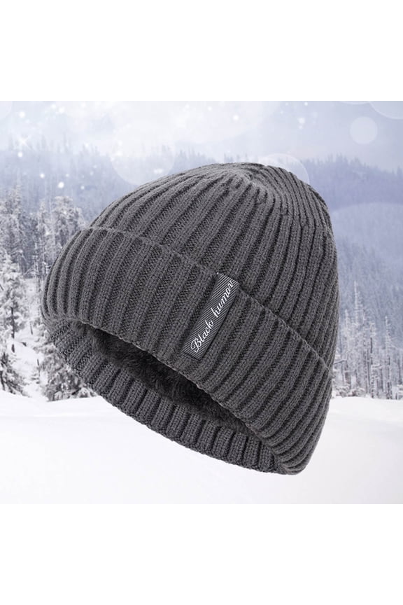 Men And Women Knitted Warm Hat Autumn And Winter Thickened Cap Mad Hat