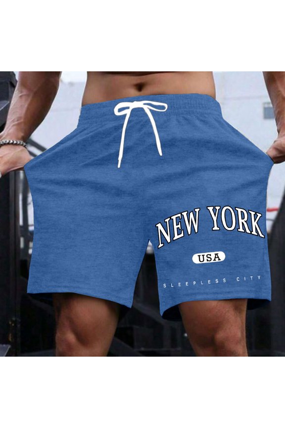 Men's Casual Shorts For Summer For Daily Wear And Leisure Activities With Letter Print Style Male Shorts