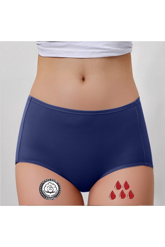Menstruation Leak Proof Underwear Pure High Waist Breathable Nylon Granny Panties