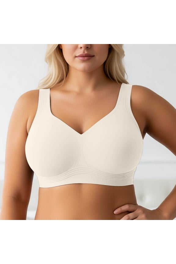 Supportive Wireless Full Coverage Bras For Seamless Comfort Fuller Cup Uplift And Shape Everyday Wireless Bra For Plus Size Womens Bras Underwire