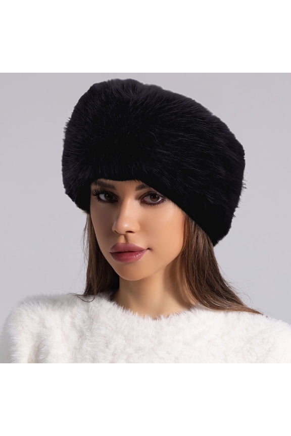 Winter Hat With Ear For Cold Weather Knit Trapper Cap Beaver Hat