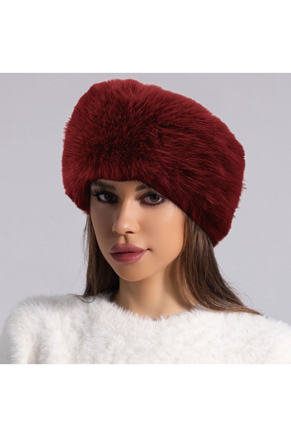 Winter Hat With Ear For Cold Weather Knit Trapper Cap Beaver Hat