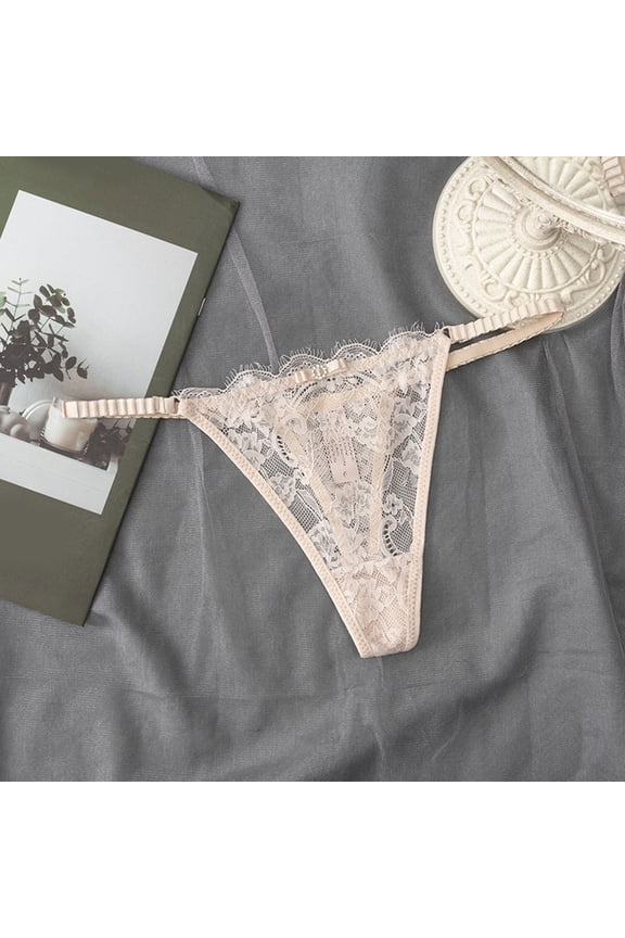 Women's Lace Up Cut Out Thong Breathable Underwear Women's Athletic Underwear